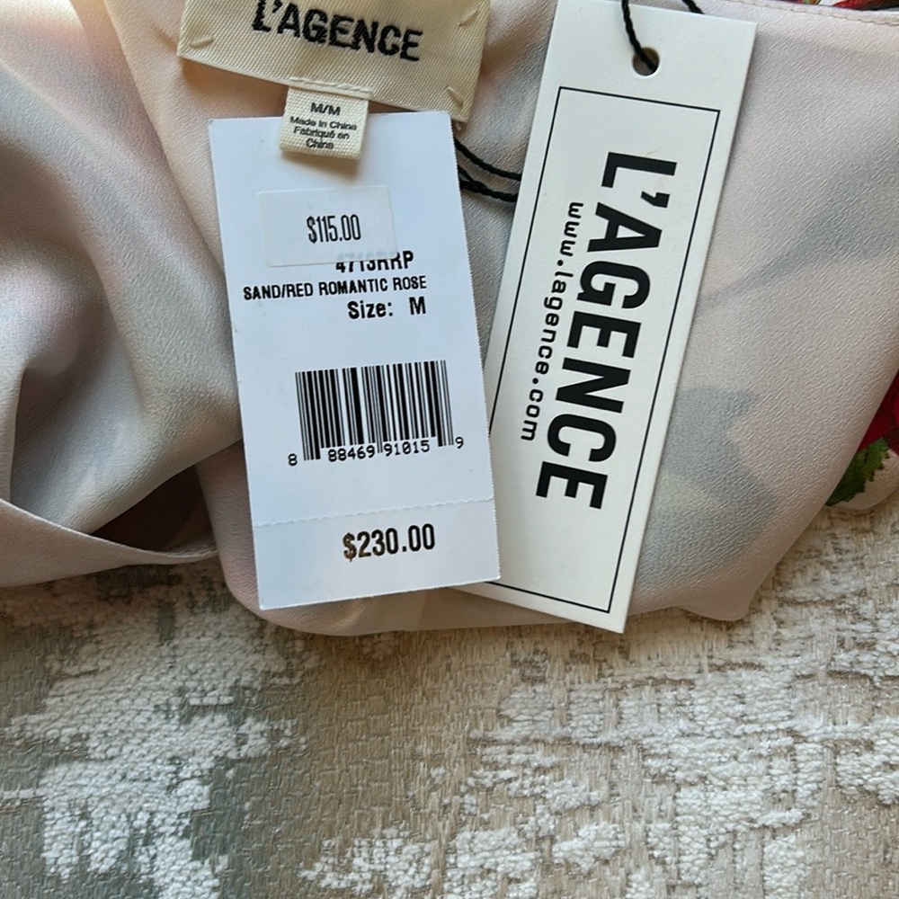 L'AGENCE Romantic Rose silk tank top - Picture 4 of 4